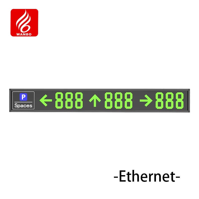 IA31E Parking Signage Three Way Ethernet Indoor Guidance Screen Space Display PGS
